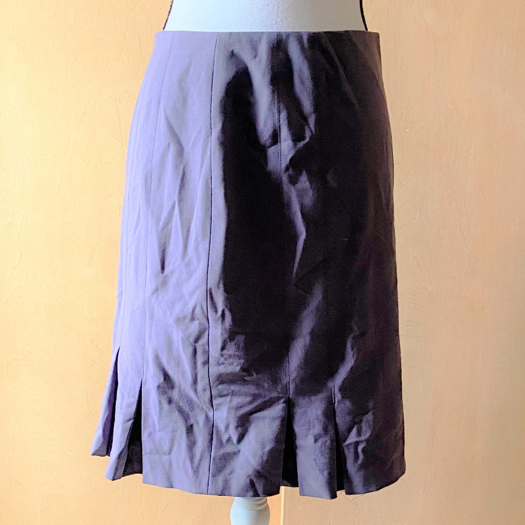 Nwt Sz 6 Amanda Smith Purple Pleated Lined Skirt